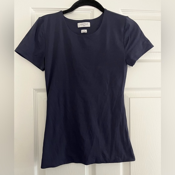 Aritzia Tops - Aritzia Contour Crewneck Hip Navy Short Sleeve shirt - medium